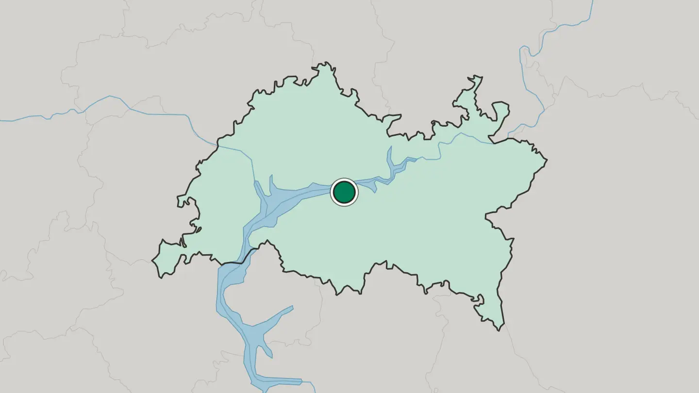 Map of Chistopol’ in Russia