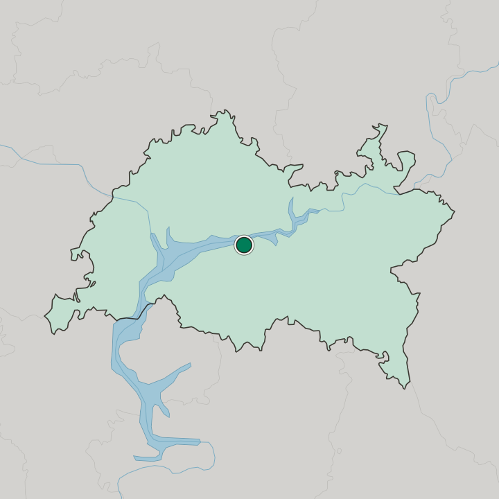 Map showing Chistopol’ — In Tatarstan