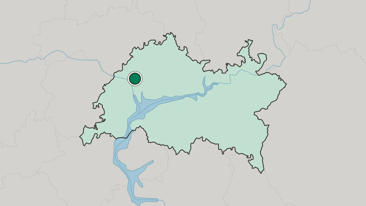 Map of Kazan in Russia