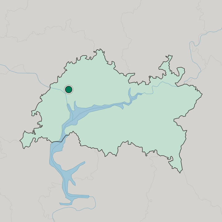 Map showing Äzin — In Tatarstan