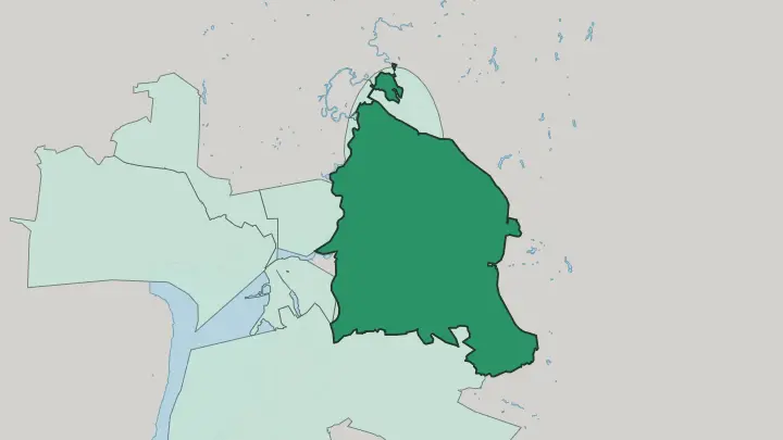 Map of Sovetsky City District in Kazan