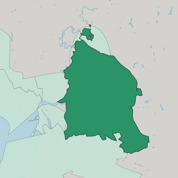 Map showing Sovetsky City District — In Kazan