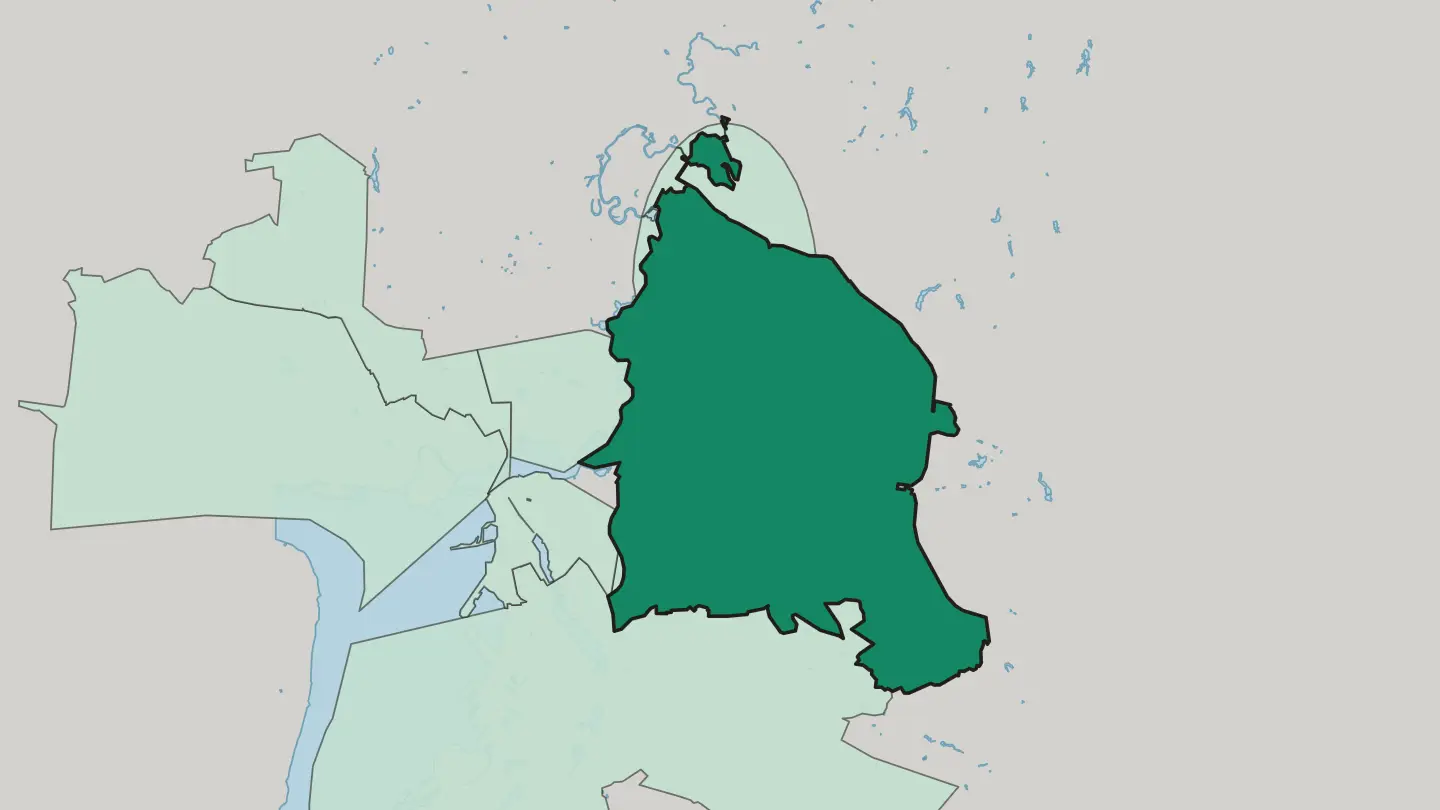 Map of Sovetsky City District in Kazan