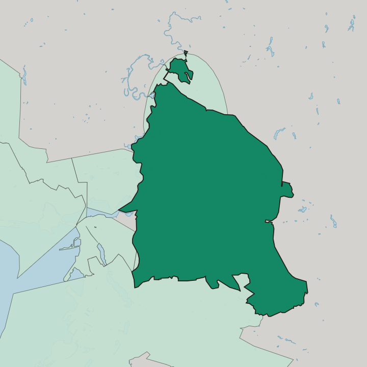 Map showing Sovetsky City District — In Kazan