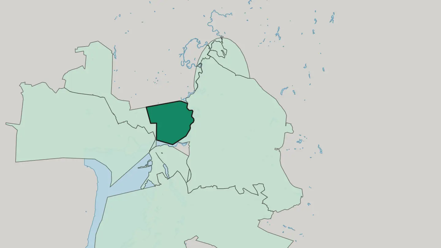 Map of Yaña Sawin City District in Kazan