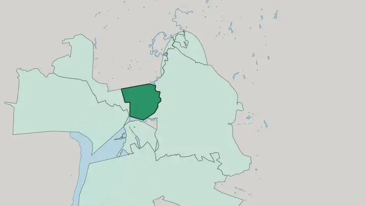 Map of Yaña Sawin City District in Kazan