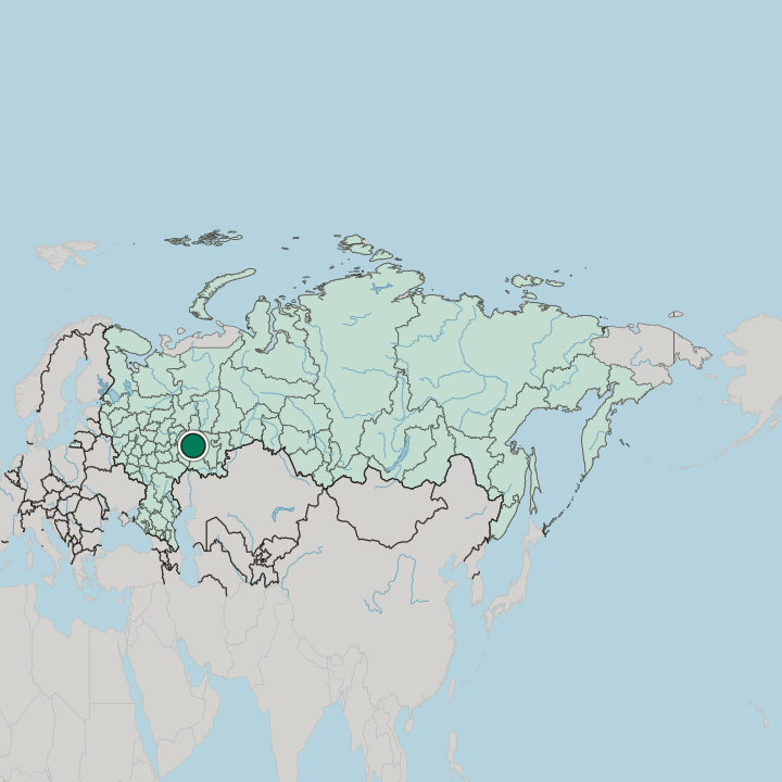 Map showing Leninogorsk — In Russia