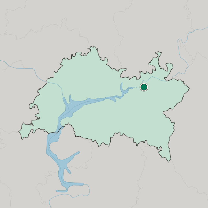 Map showing Naberezhnyye Chelny — In Tatarstan