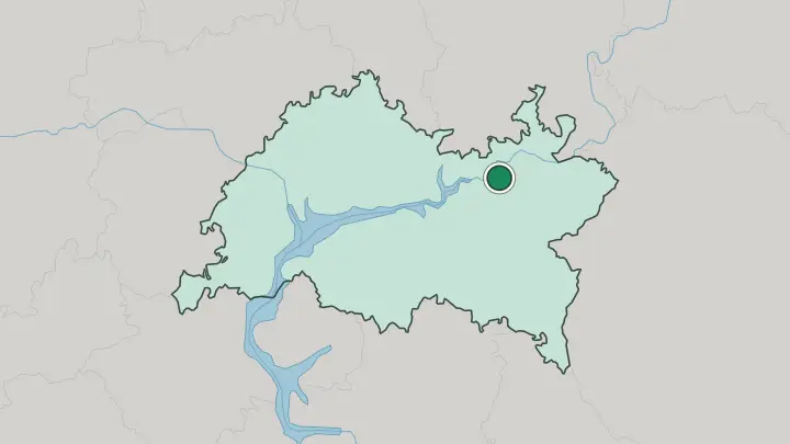 Map of Naberezhnyye Chelny in Russia