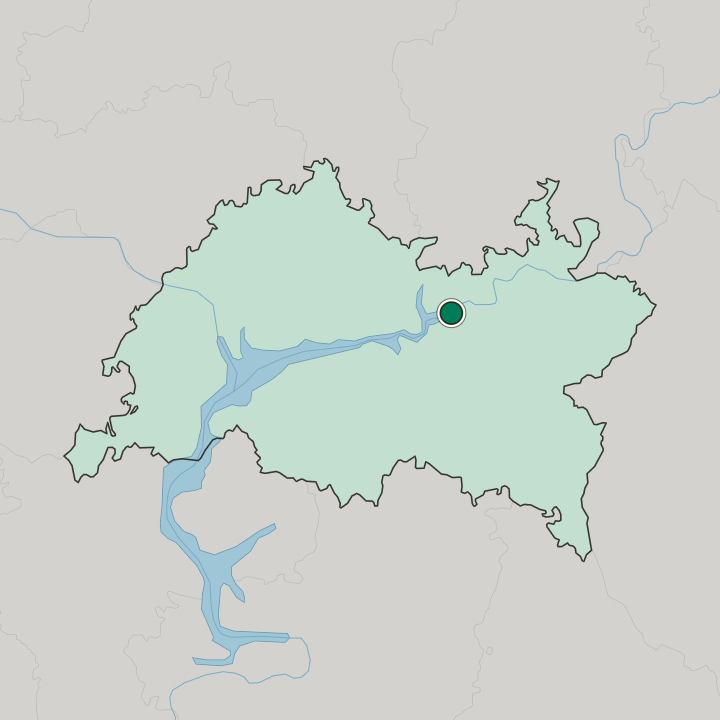 Map showing Nizhnekamsk — In Tatarstan