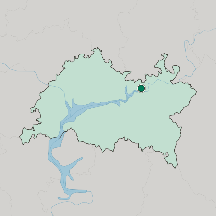 Map showing Yelabuga — In Tatarstan