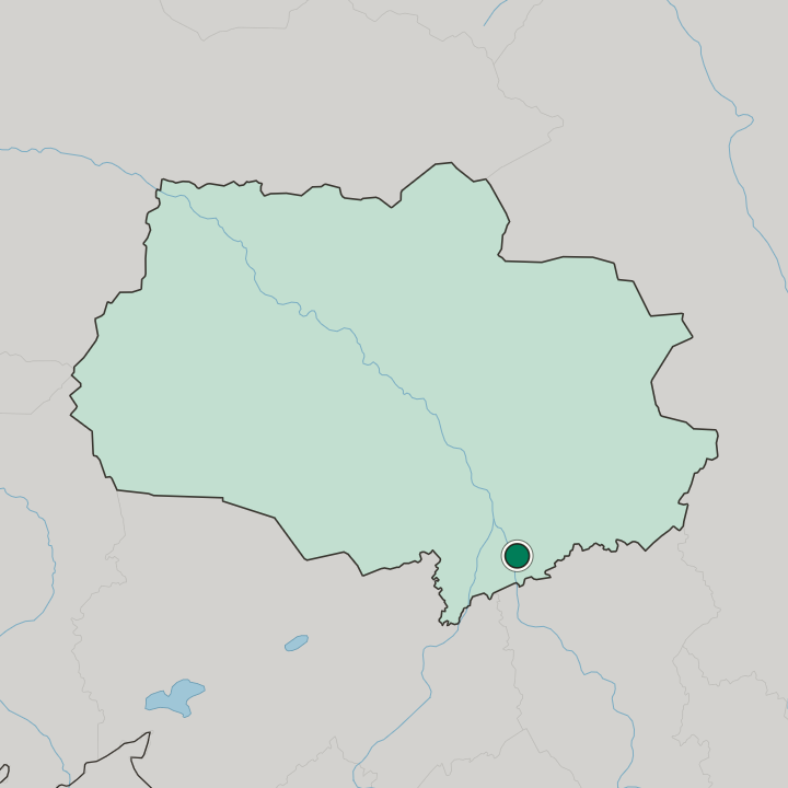 Map showing Tomsk — In Tomsk Oblast