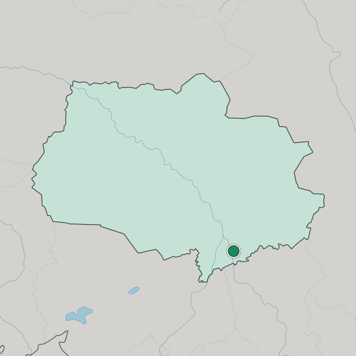 Map showing Tomsk — In Tomsk Oblast