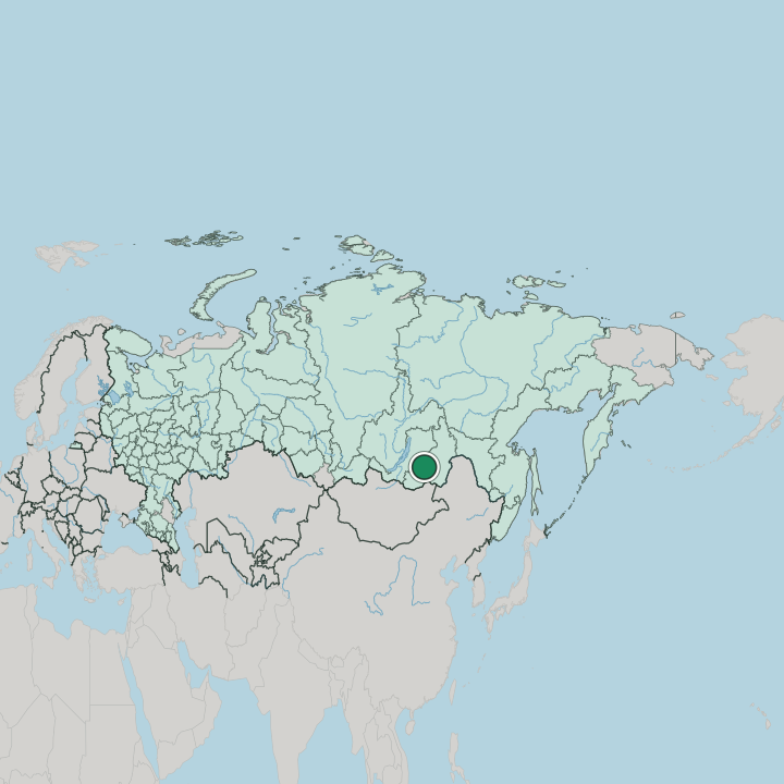 Map showing Chita — In Russia