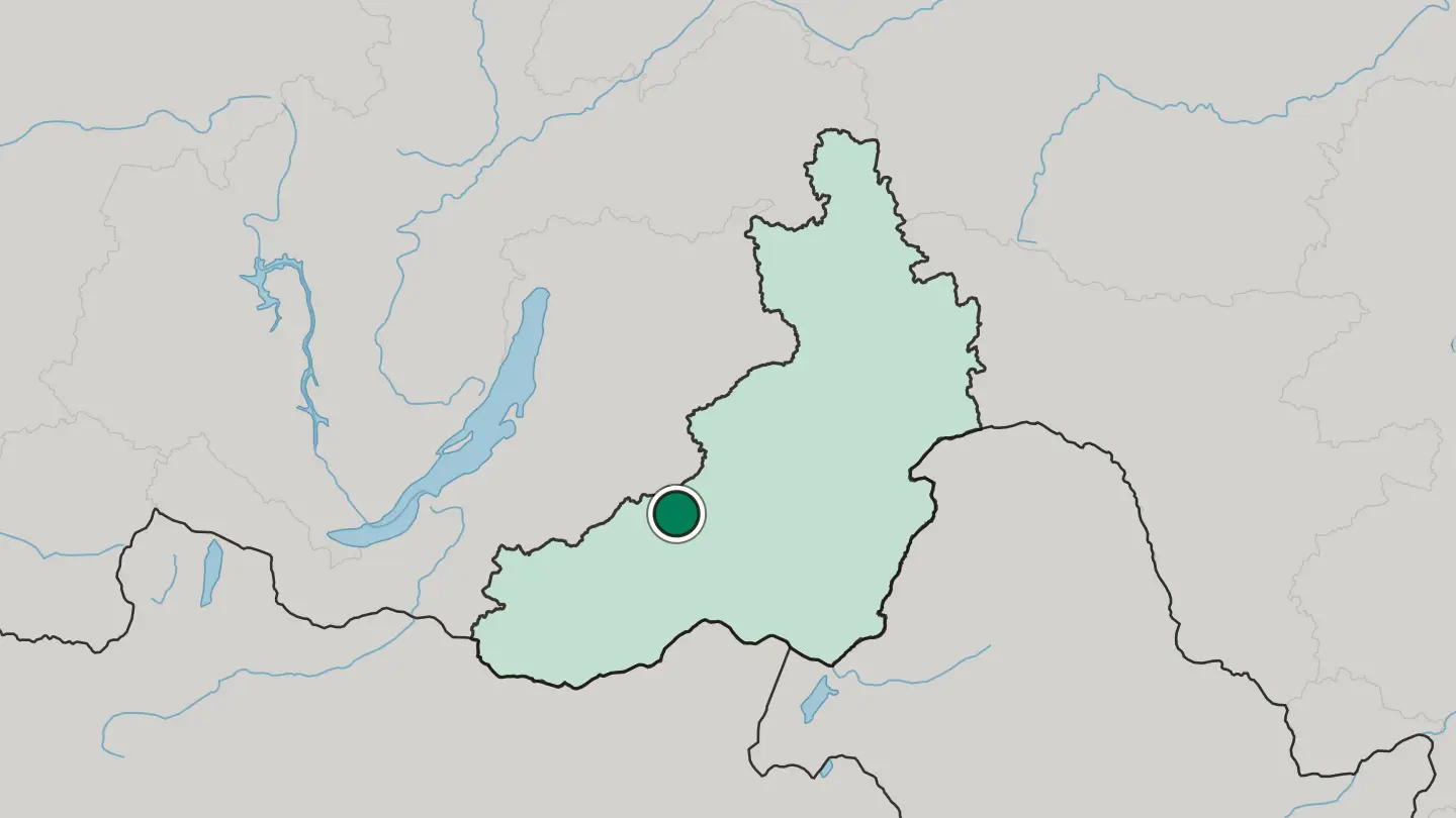 Map of Chita in Russia