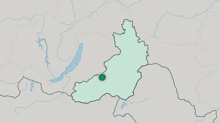 Map of Chita in Russia