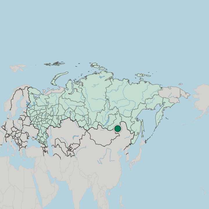 Map showing Krasnokamensk — In Russia