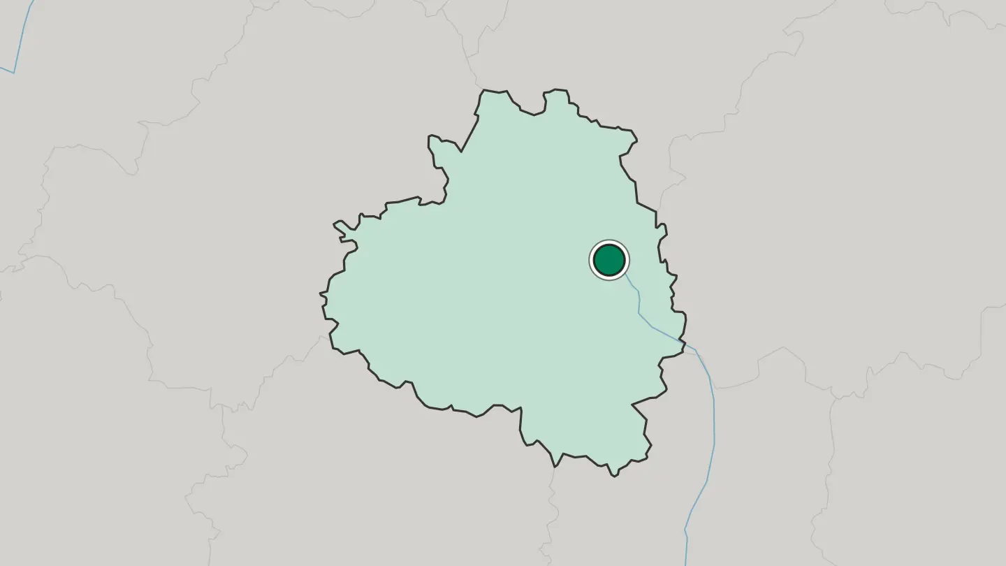 Map of Novomoskovsk in Russia
