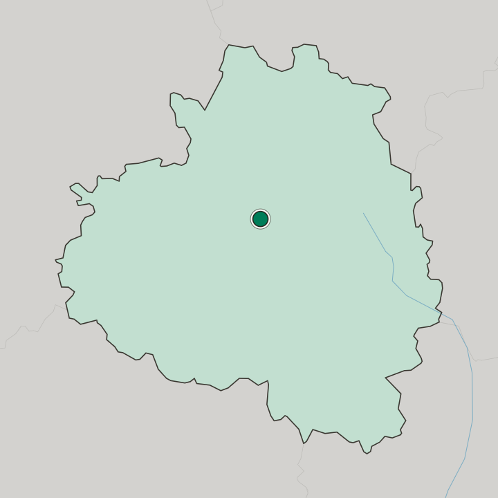 Map showing Pervomayskiy — In Tula Oblast