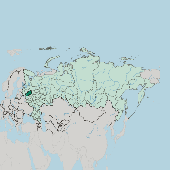 Map showing Tver Oblast — In Russia