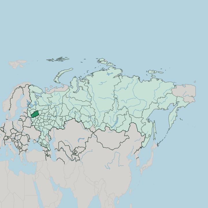 Map showing Tver Oblast — In Russia