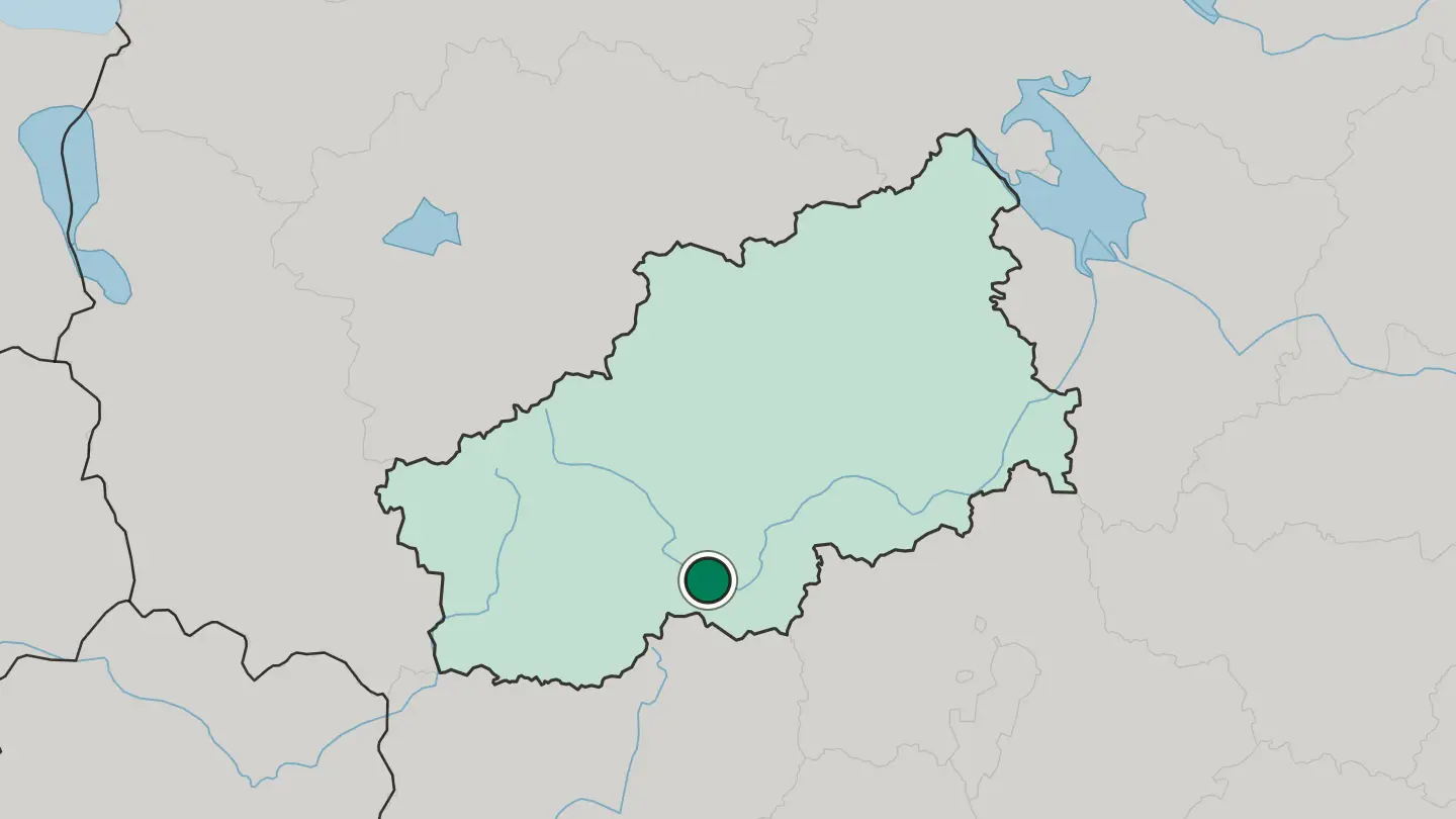 Map of Rzhev in Russia