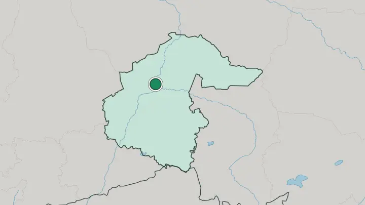 Map of Tobolsk in Russia