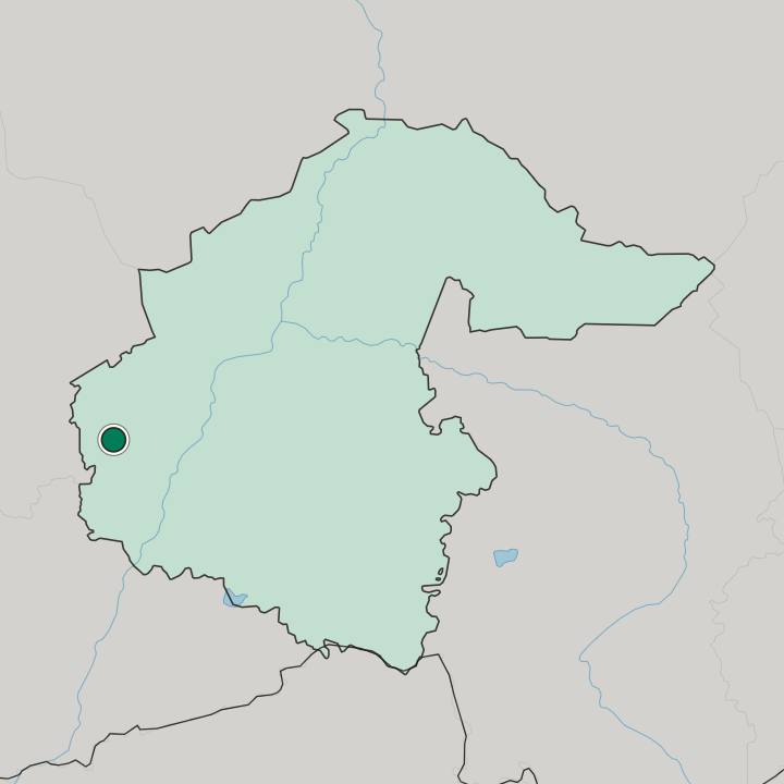 Map showing Tyumen — In Tyumen Oblast