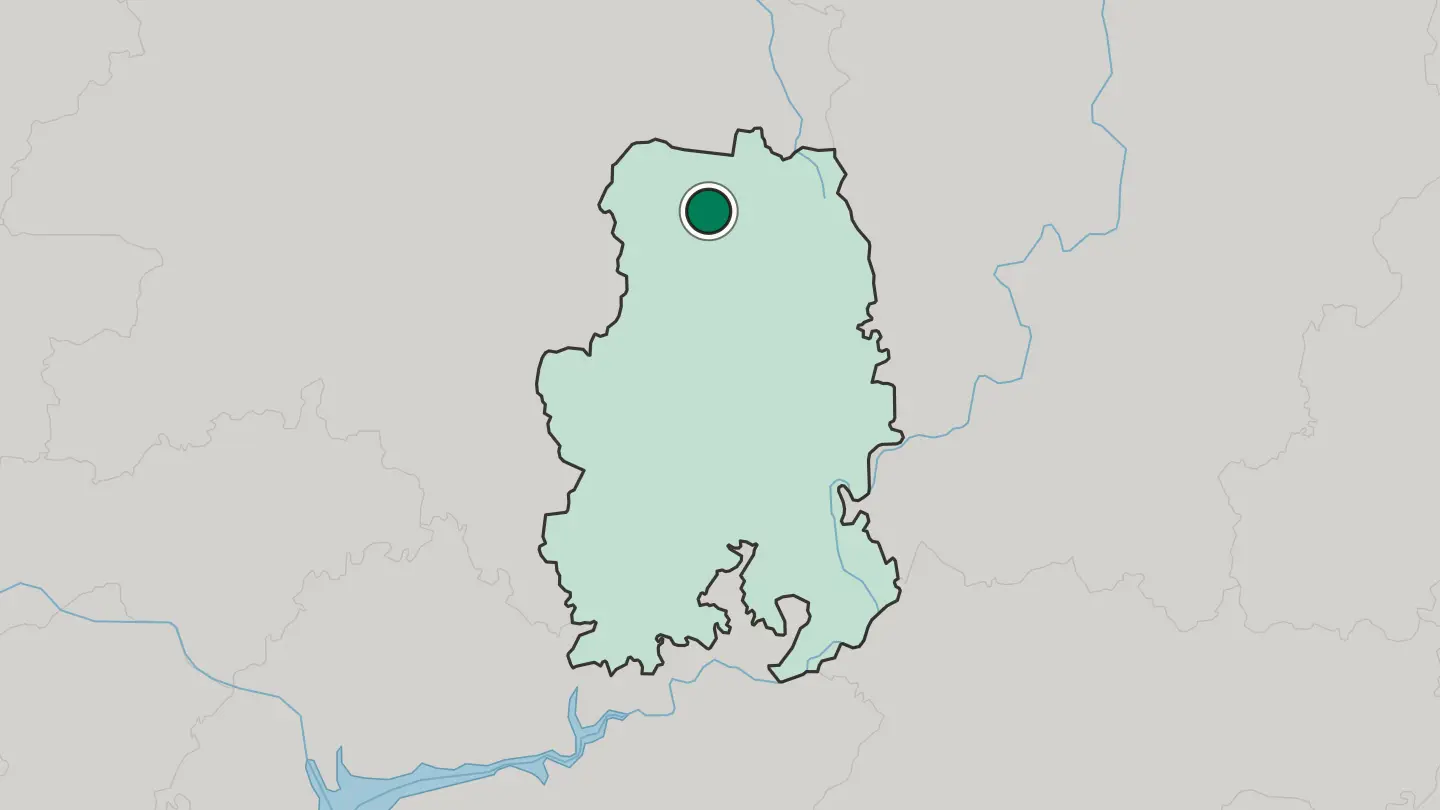 Map of Glazov in Russia