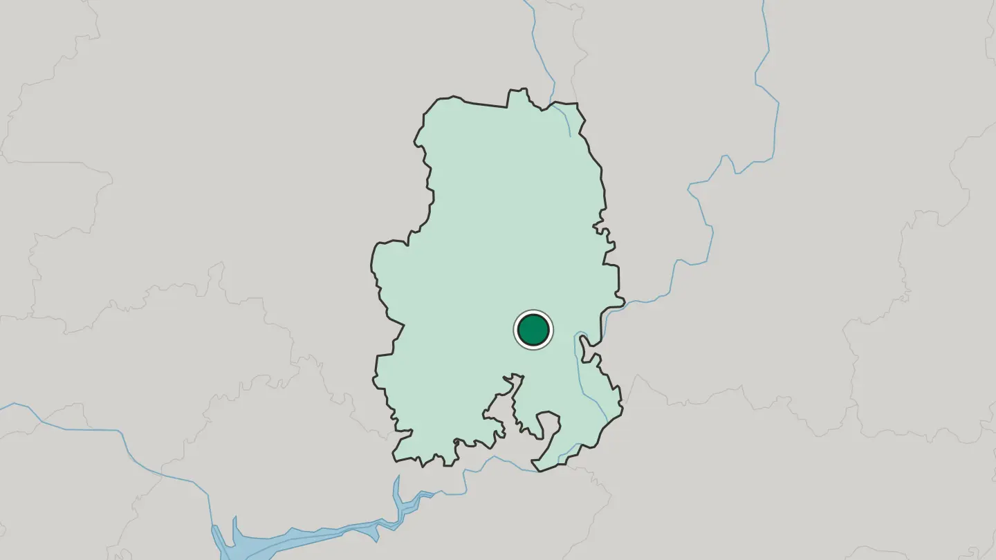 Map of Izhevsk in Russia