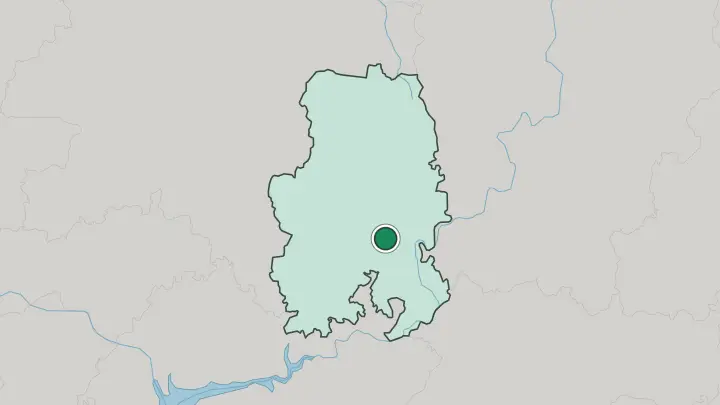 Map of Izhevsk in Russia