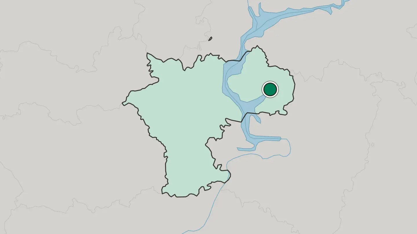 Map of Dimitrovgrad in Russia