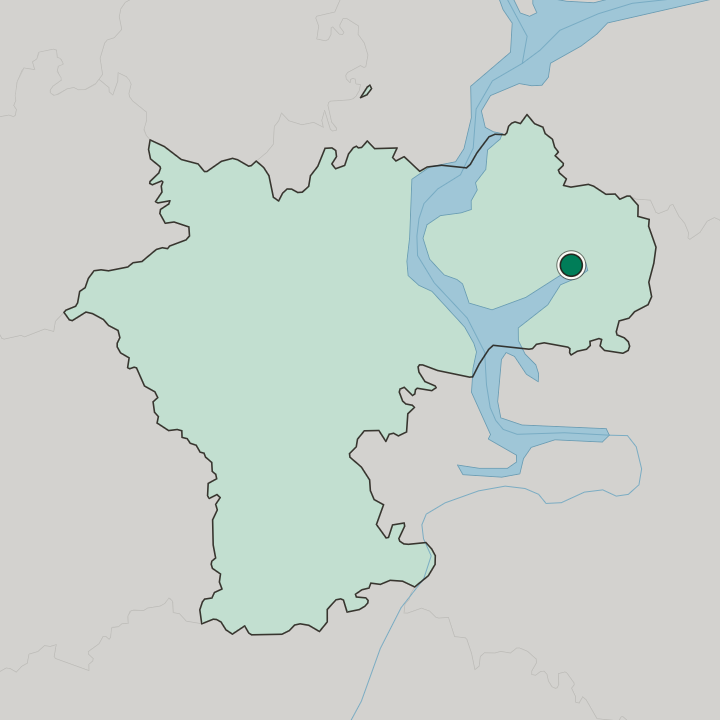 Map showing Dimitrovgrad — In Ulyanovsk Oblast