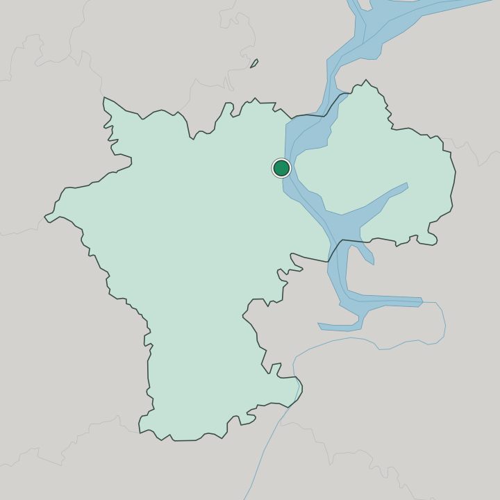 Map showing Ulyanovsk — In Ulyanovsk Oblast