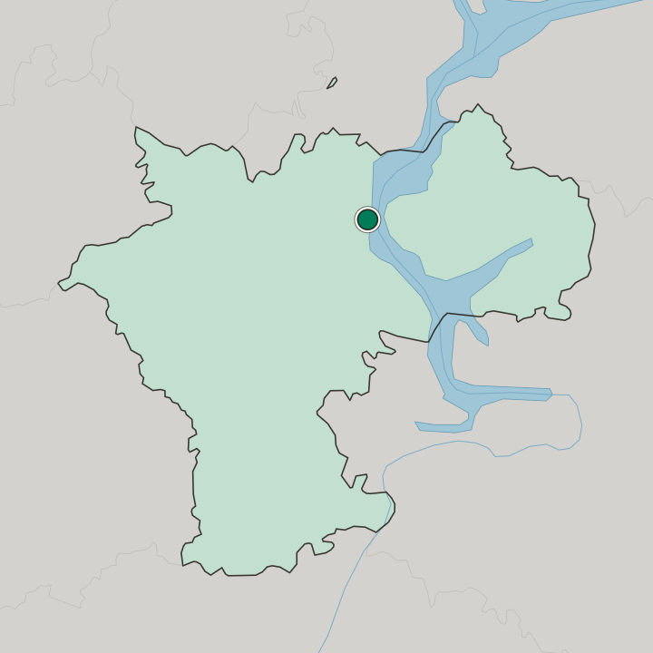 Map showing Ulyanovsk — In Ulyanovsk Oblast
