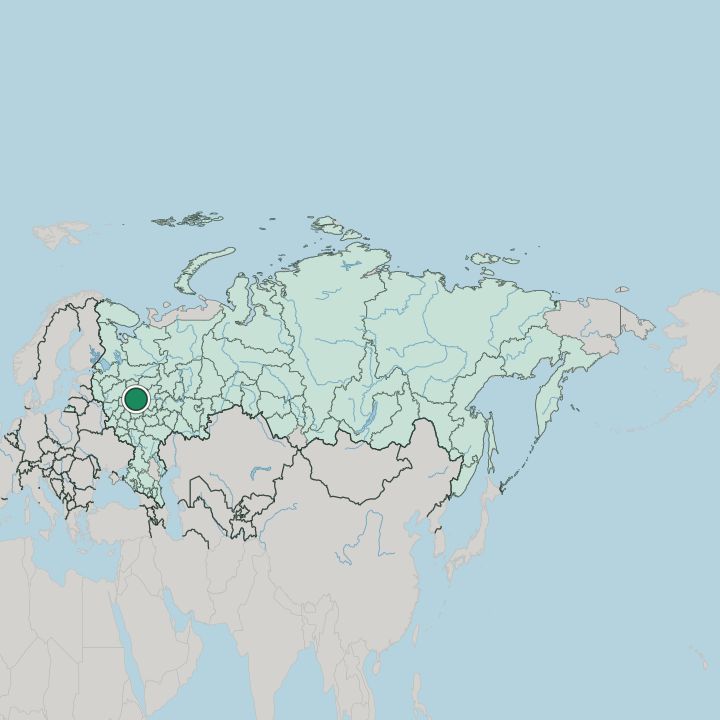 Map showing Vladimir — In Russia