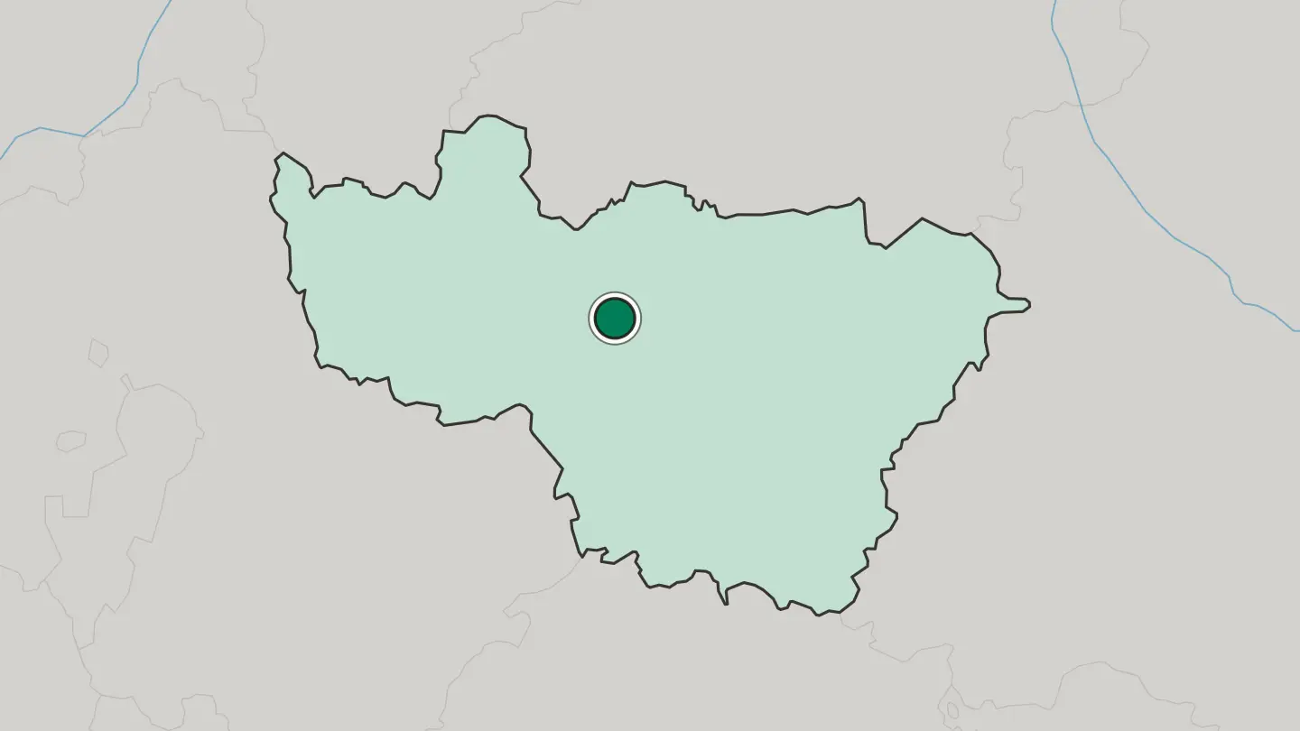 Map of Vladimir in Russia
