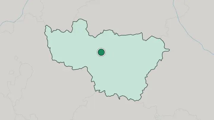 Map of Vladimir in Russia