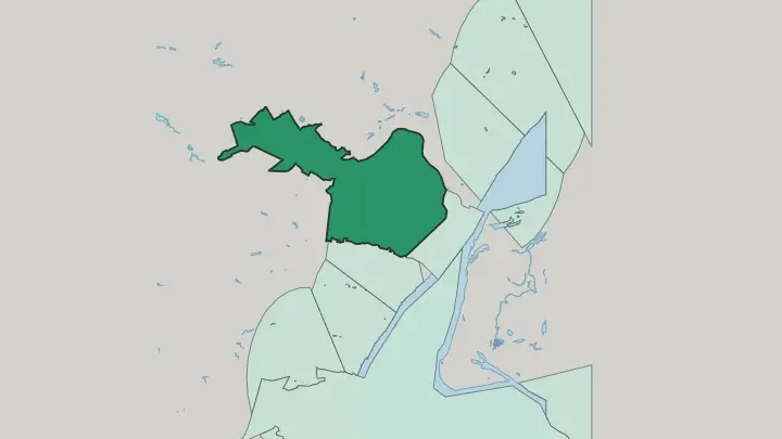 Map of Dzerzhinskiy District in Volgograd