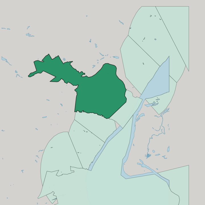 Map showing Dzerzhinskiy District — In Volgograd