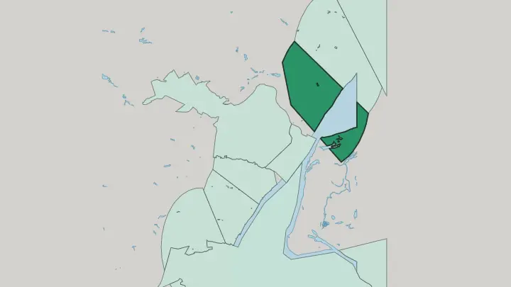 Map of Krasnooktyabrsky District in Volgograd