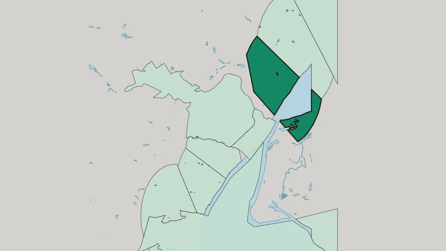 Map of Krasnooktyabrsky District in Volgograd