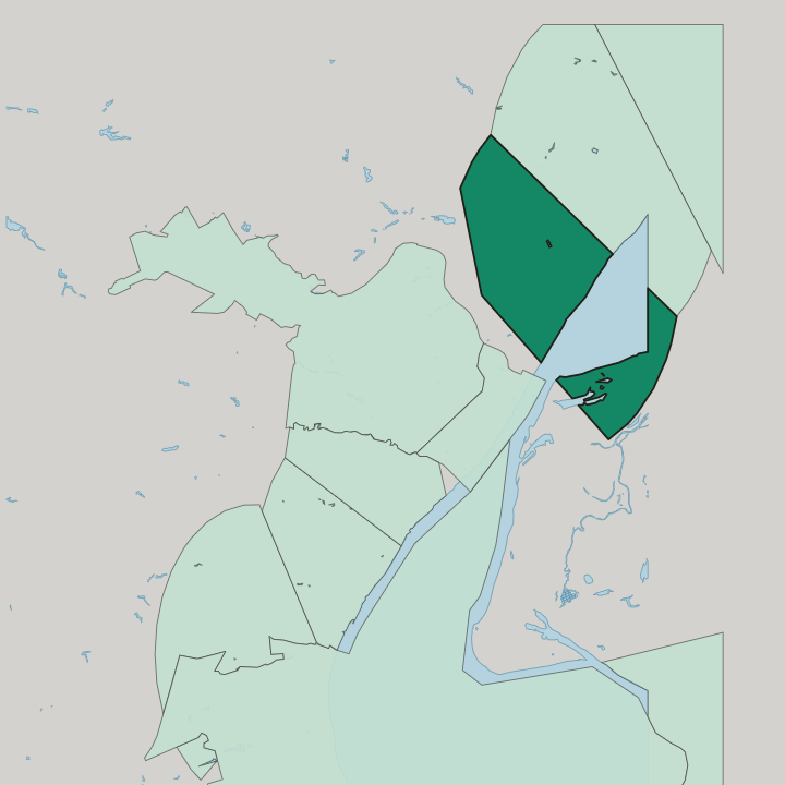 Map showing Krasnooktyabrsky District — In Volgograd