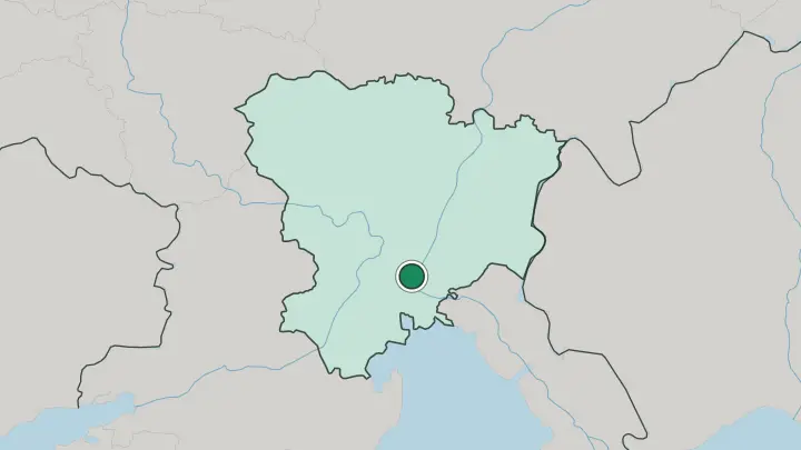 Map of Volgograd in Russia
