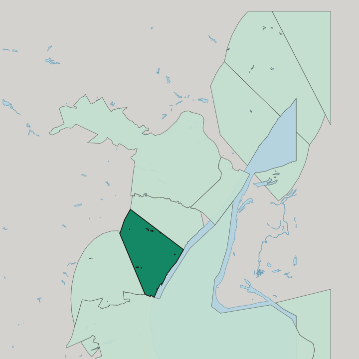Map showing Sovetsky District — In Volgograd