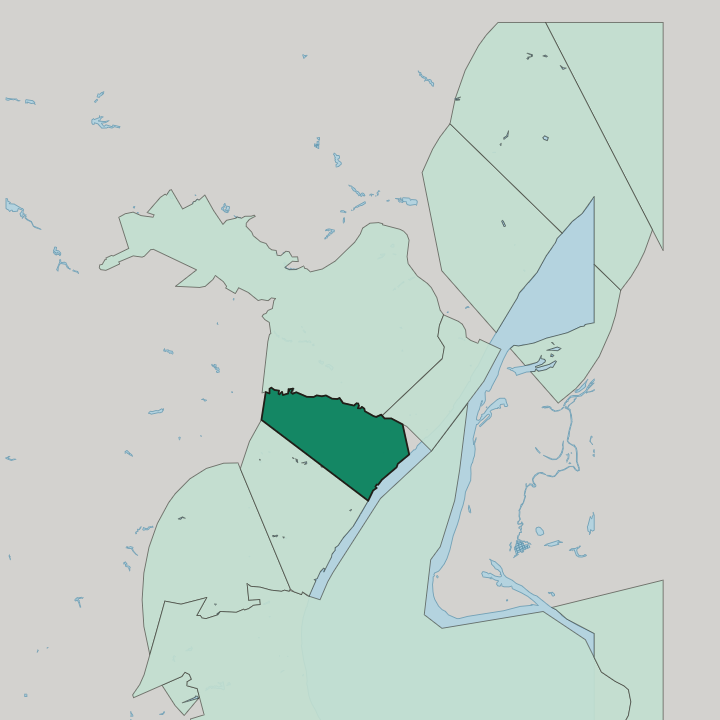 Map showing Voroshilovskiy District — In Volgograd