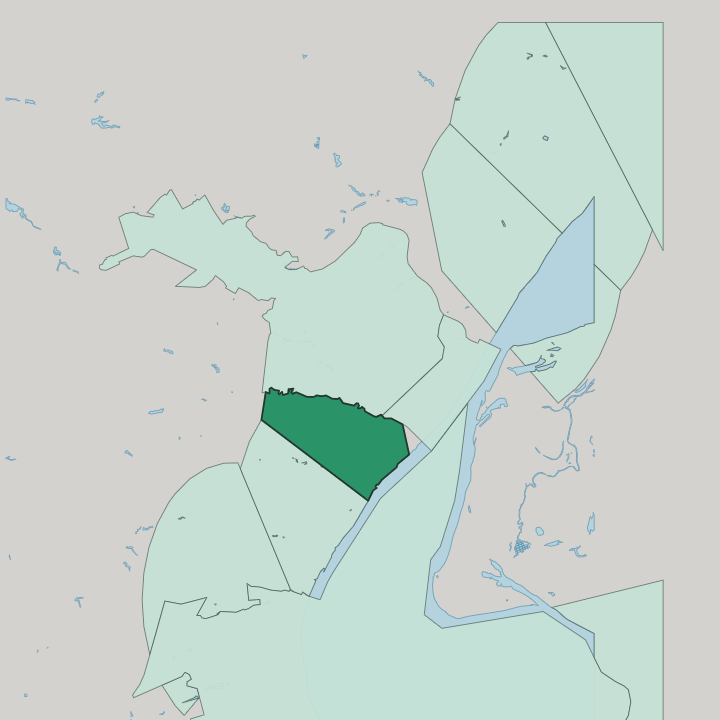 Map showing Voroshilovskiy District, Volgograd — In Volgograd
