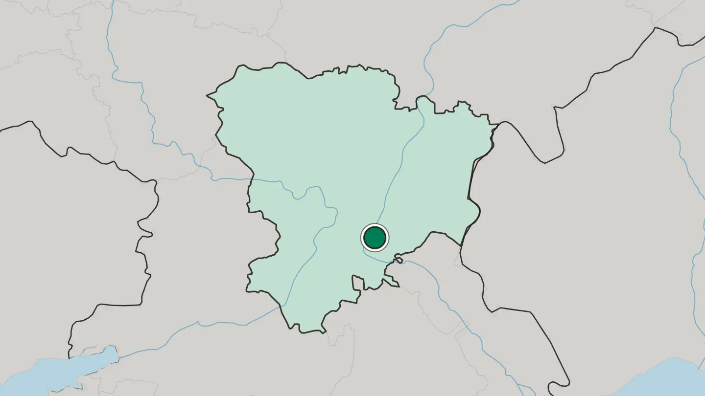 Map of Volzhsky in Russia