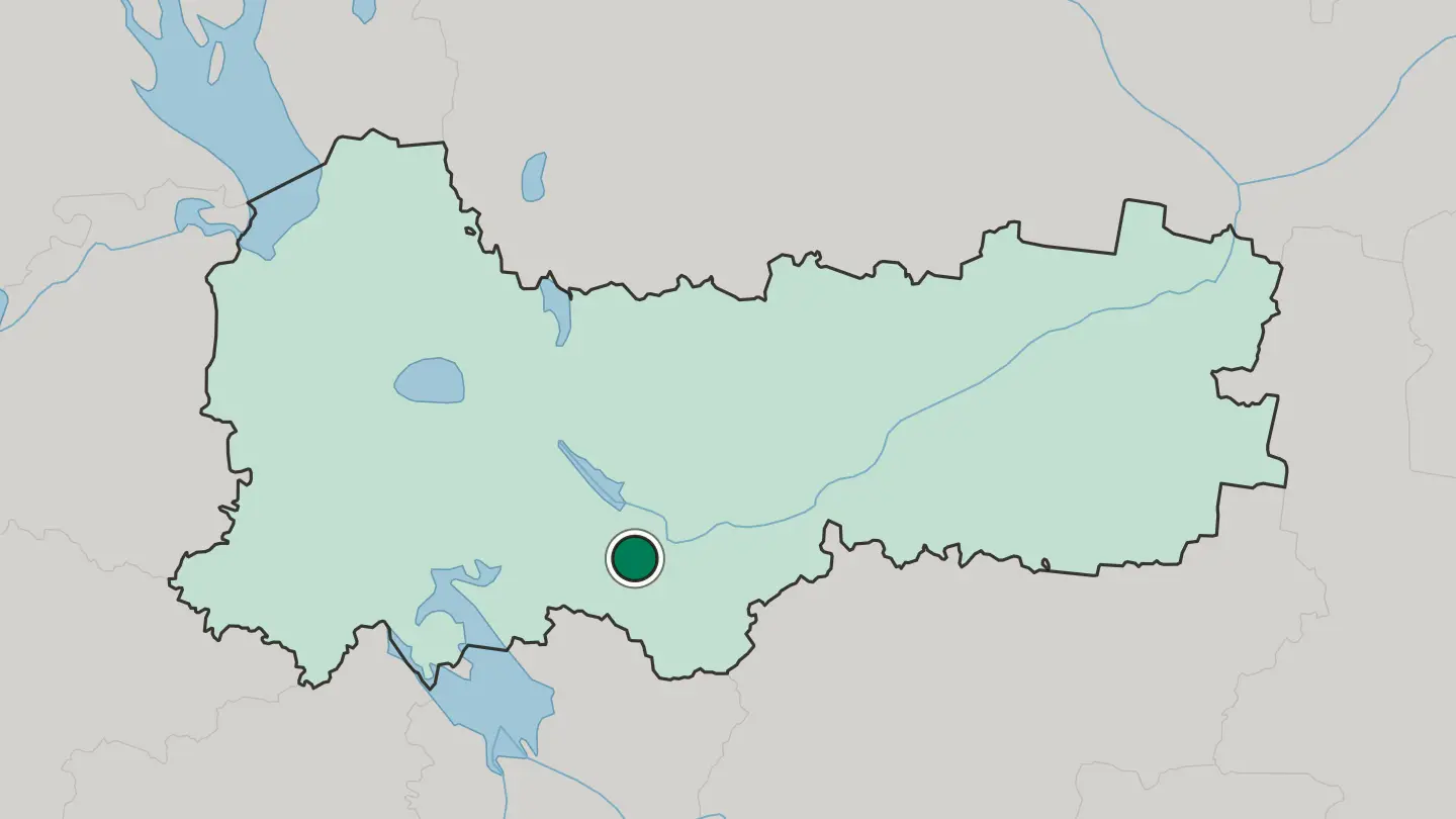 Map of Vologda in Russia