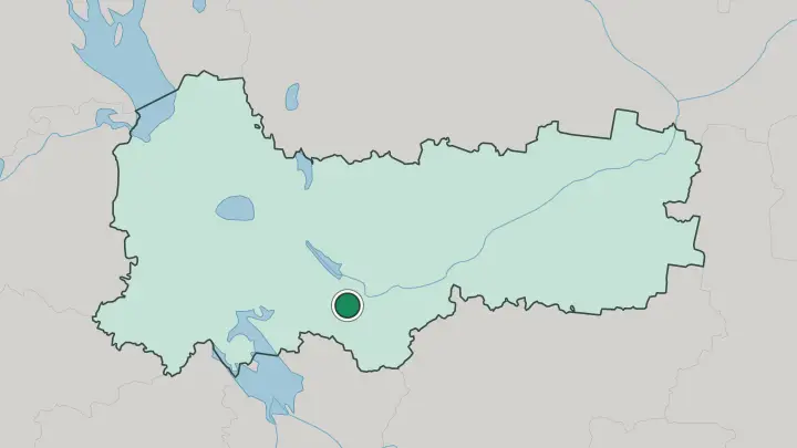 Map of Vologda in Russia